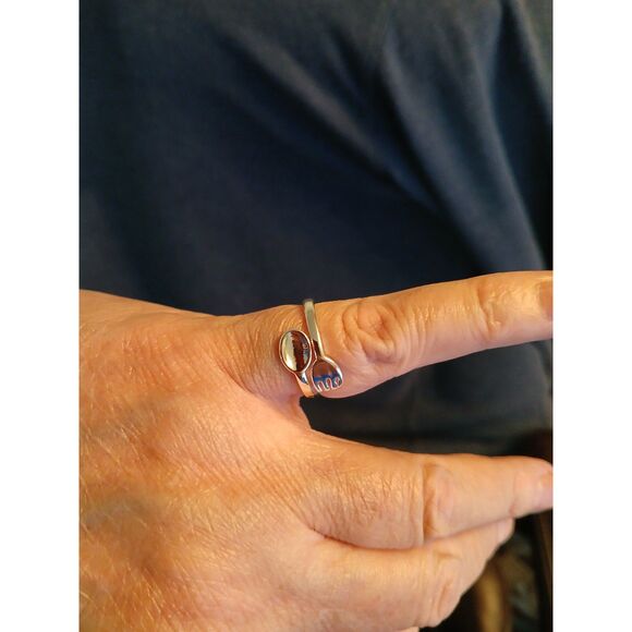 Silver Spoon Fork Wrap Ring Adjustable - Picture 4 of 4